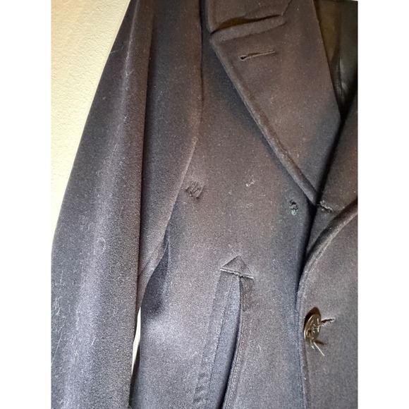 Vintage U.S. Navy Peacoat 100% Wool Est Cold War Early Vietnam As Is Please Read - Picture 8 of 16